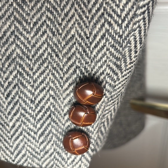 Vintage herringbone blazer, 100% wool - Picture 8 of 9